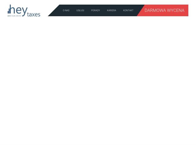 Strona Hey Taxes biuro rachunkowe